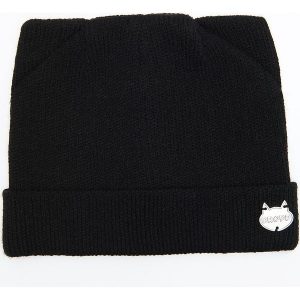 Czapka z uszami - Czarny. Czapki marki Cropp. W wyprzedaży za 9,99 zł.