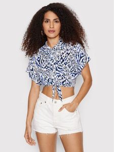 Banana Moon Koszula Kaimi Aqualiday KBN74 Granatowy Relaxed Fit. Niebieskie koszule Banana Moon, l, bez wzorów, z wiskozy, bez kołnierzyka, bez ramiączek. Za 389,99 zł.