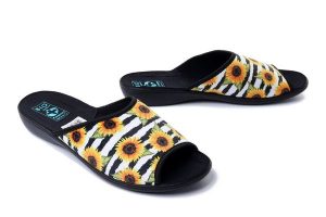 ADANEX 28826 DIK2VD żółty/czarny, kapcie damskie. Czarne kapcie Adanex, bez wzorów. Za 56,99 zł.