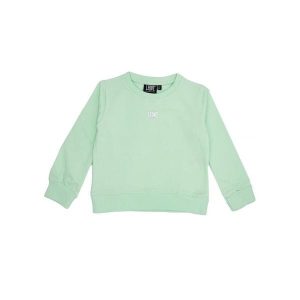 Bluza miękka na co dzień na siłownię. Niebieskie bluzy LEONE 1947 APPAREL, bez wzorów, z bawełny, bez kaptura. W wyprzedaży za 77,65 zł.