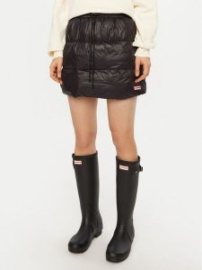 Hunter Spódnica mini HARW0035242 Czarny Regular Fit. Czarne spódnice Hunter, xs, bez wzorów, z syntetyku, mini. Za 79,99 zł.