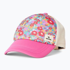 Czapka z daszkiem damska Rip Curl Mixed Yardage Trucker. Czerwone czapki Rip Curl, bez wzorów. Za 98,99 zł.