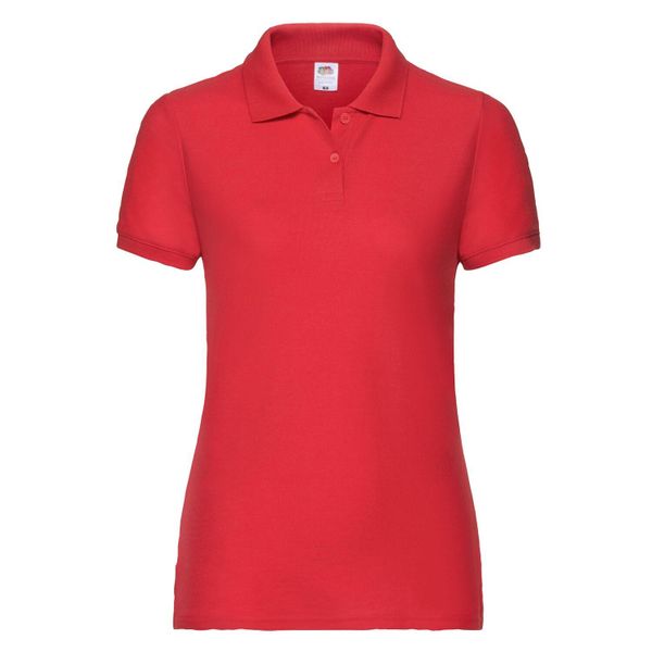Koszulka Polo Damska. Czerwone koszulki sportowe FRUIT OF THE LOOM, bez wzorów, bez ramiączek. Za 65,99 zł.