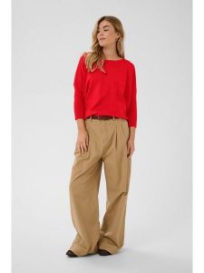 SAINT TROPEZ Sweter w kolorze czerwonym rozmiar: M. Czerwone swetry oversize Saint Tropez, m, bez wzorów, bez ramiączek. Za 73,45 zł.