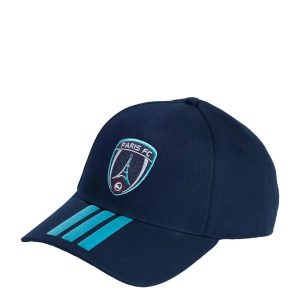 Czapka domowa Paris FC 26/27 Baseball. Niebieskie czapki ADIDAS, bez wzorów, z bawełny, eleganckie. Za 119,00 zł.