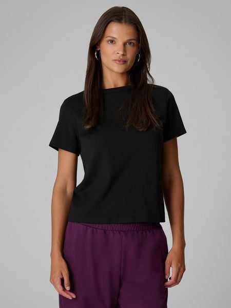 4F T-shirt regular gładki damski - czarny L. Czarne t-shirty 4f, l, bez wzorów, z bawełny, bez kołnierzyka, bez ramiączek. Za 79,99 zł.