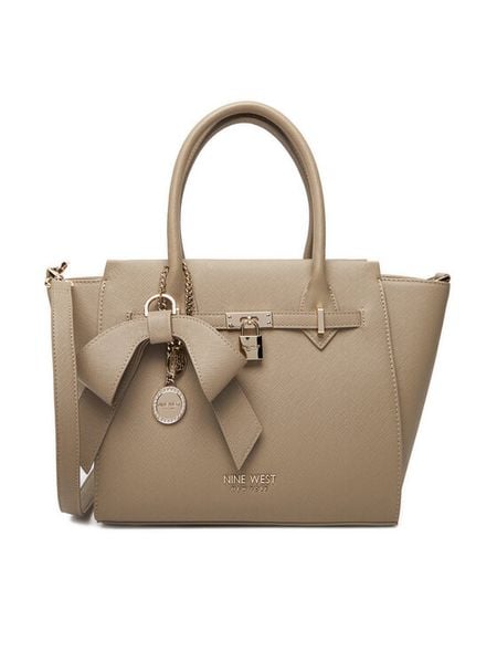 Nine West Torebka CEO-Chelsea-Charm-II-LX10185 Beżowy. Brązowe torebki klasyczne Nine West, bez wzorów, z materiału, bez dodatków. Za 349,99 zł.