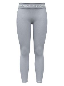 Under Armour Legginsy sportowe "Tech Branded" w kolorze szarym rozmiar: XL. Szare legginsy Under Armour, xl, bez wzorów, z materiału, outdoorowe. Za 122,99 zł.