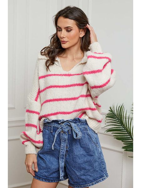 So Cachemire Sweter "Althena" w kolorze beżowo-różowym rozmiar: M. Brązowe swetry oversize So Cachemire, m, bez wzorów, bez ramiączek. Za 188,85 zł.