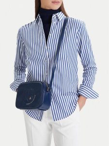 Beverly Hills Polo Club Torebka CEOWB-BHPC-L-002-09 Granatowy. Niebieskie listonoszki Beverly Hills Polo Club, bez wzorów, z materiału, bez dodatków. Za 149,99 zł.