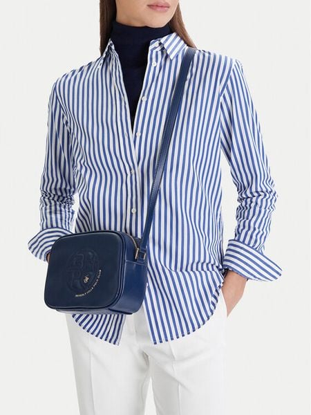 Beverly Hills Polo Club Torebka CEOWB-BHPC-L-002-09 Granatowy. Niebieskie listonoszki Beverly Hills Polo Club, bez wzorów, z materiału, bez dodatków. Za 149,99 zł.