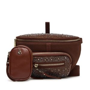 Torebka Steve Madden. Brązowe listonoszki Steve Madden, bez wzorów, bez dodatków. Za 319,99 zł.