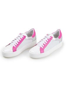 Anna Morellini Skórzane sneakersy "Ginelia" w kolorze białym rozmiar: 40. Białe trampki Anna Morellini, bez wzorów, bez zapięcia. Za 386,53 zł.