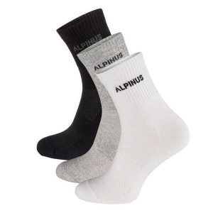 Skarpety Unisex Dla Dorosłych Alpamayo (zestaw 3 Sztuk). Białe skarpetki ALPINUS, bez wzorów. Za 83,99 zł.
