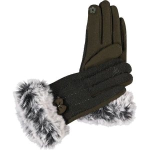 Rękawiczki w kolorze khaki. Rękawiczki marki Winter Selection. W wyprzedaży za 34,95 zł.