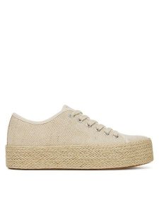 DeeZee Espadryle SH-052 Beżowy. Brązowe espadryle DeeZee, bez wzorów, z materiału, bez obcasa. Za 49,99 zł.