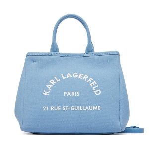 Torebka KARL LAGERFELD. Niebieskie kuferki KARL LAGERFELD, bez wzorów, bez dodatków. Za 429,99 zł.