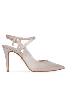 DeeZee Szpilki DF-82780-11 Różowy. Czerwone szpilki DeeZee, bez wzorów, z materiału, bez obcasa. Za 139,99 zł.