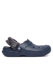 Crocs Klapki Classic Fleece Lined Clog Quartz 211396 Granatowy. Niebieskie klapki Crocs, bez wzorów, z tworzywa sztucznego, bez obcasa. Za 259,99 zł.