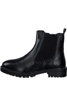 S.Oliver Skórzane botki w kolorze czarnym rozmiar: 38. Czarne botki s.Oliver, bez wzorów, bez obcasa, bez zapięcia. Za 240,99 zł.