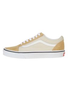 Vans Skórzane sneakersy w kolorze beżowo-żółtym rozmiar: 36,5. Brązowe trampki Vans, bez wzorów, bez zapięcia. Za 144,92 zł.