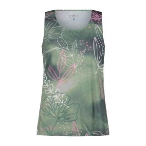 Top damska turystyczne CMP 35N6646. Zielone topy CMP, l, bez wzorów, sportowe, bez kołnierzyka, bez ramiączek. Za 176,50 zł.