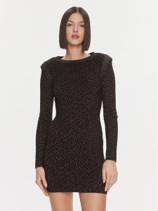 Liu Jo Sukienka dzianinowa MF3171 MA49I Czarny Slim Fit. Czarne kombinezony Liu Jo, xl, bez wzorów, z dzianiny, bez kołnierzyka, bez ramiączek. Za 419,99 zł.