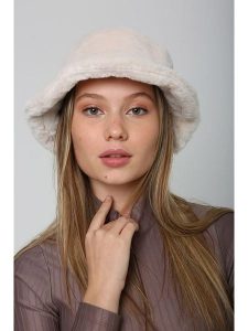 Lucky Bees Kapelusz w kolorze jasnoróżowym rozmiar: onesize. Różowe kapelusze Lucky Bees, bez wzorów, z futra. Za 100,52 zł.