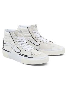Vans Sneakersy "SK8-Hi Reconstruct" w kolorze biało-czarno-kremowym rozmiar: 39. Białe trampki Vans, bez wzorów, za kostkę, bez zapięcia. Za 180,06 zł.