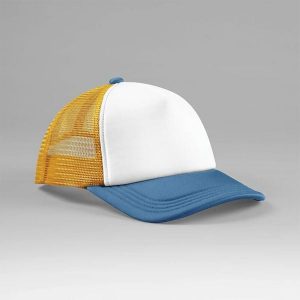 5-panelowa czapka typu trucker Beechfield. Niebieskie czapki BEECHFIELD, bez wzorów, sportowe. Za 64,50 zł.