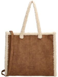 Beagles Torebka "Laredo" w kolorze jasnobrązowym - 38 x 32 x 12 cm rozmiar: onesize. Brązowe torebki klasyczne Beagles, bez wzorów, z materiału, przez ramię, bez dodatków. Za 100,45 zł.