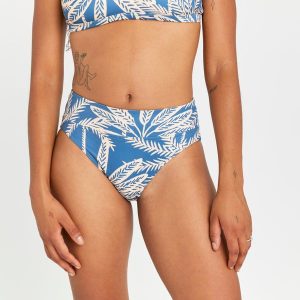 Dół kostiumu kąpielowego surfingowego damski Olaian Nora Palmer. Bikini OLAIAN, bez wzorów. Za 79,99 zł.