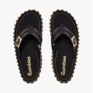 Japonki GUMBIES ISLANDER FLIP-FLOPS UNISEX. Czarne klapki Gumbies, bez wzorów, bez obcasa. Za 94,99 zł.
