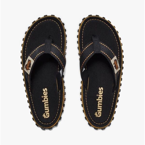Japonki GUMBIES ISLANDER FLIP-FLOPS UNISEX. Czarne klapki Gumbies, bez wzorów, bez obcasa. Za 94,99 zł.