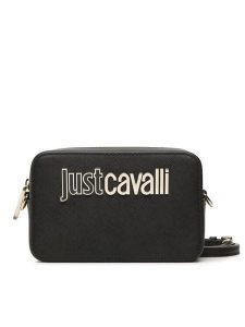 Just Cavalli Torebka 74RB4B82 Czarny. Czarne torebki klasyczne Just Cavalli, bez wzorów, ze skóry, bez dodatków. Za 419,99 zł.