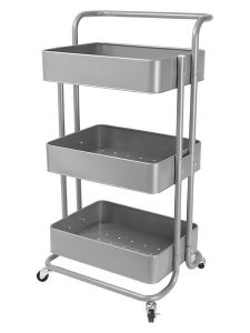 Echtwerk Wózek kuchenny w kolorze srebrnym - 43 x 86 x 32 cm rozmiar: onesize. Szare shopper bag Echtwerk, bez wzorów, z materiału, bez dodatków. Za 223,99 zł.