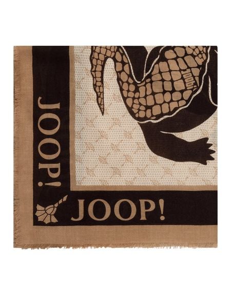 JOOP! Chusta Abby 30048968 Beżowy. Brązowe apaszki i chusty JOOP!, bez wzorów, z bawełny. Za 339,99 zł.