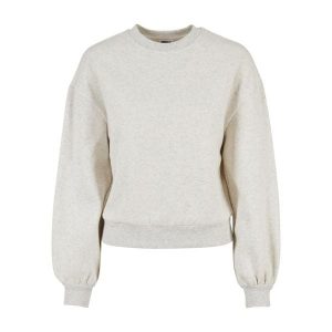 Damska bluza oversized crew neck Urban Classics. Szare bluzy Urban Classics, bez wzorów, bez kaptura. Za 198,50 zł.