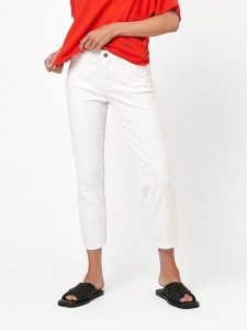 Toni Dżinsy - Relaxed fit - w kolorze białym rozmiar: W46. Białe jeansy Toni, bez wzorów, z podwyższonym stanem. Za 152,99 zł.