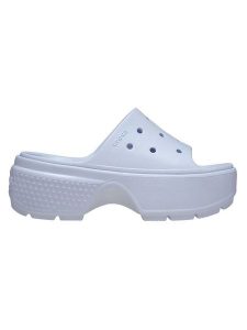 Crocs Klapki "Stomp" w kolorze błękitnym rozmiar: 38/39. Niebieskie klapki Crocs, bez wzorów, z otwartym noskiem, bez obcasa, na platformie. Za 223,99 zł.