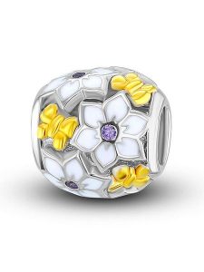 CHARM'S Srebrny charms z cyrkoniami rozmiar: onesize. Białe zawieszki CHARM'S, z cyrkonią, srebrne. Za 82,99 zł.