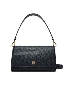 Tommy Hilfiger Torebka AW0AW16933 Granatowy. Niebieskie torebki klasyczne TOMMY HILFIGER, bez wzorów, ze skóry, bez dodatków. Za 379,99 zł.