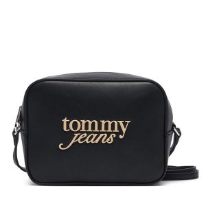 Torebka Tommy Jeans. Czarne listonoszki Tommy Jeans, bez wzorów, z jeansu, bez dodatków. Za 289,99 zł.