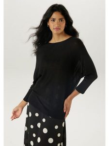 Aniston Sweter w kolorze czarnym rozmiar: 36. Czarne swetry oversize Aniston, bez wzorów, bez ramiączek. Za 48,28 zł.
