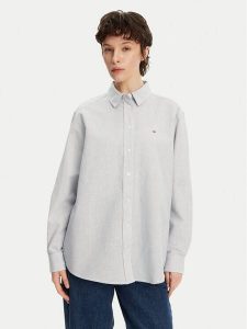 Tommy Jeans Koszula DW0DW20292 Niebieski Relaxed Fit. Niebieskie koszule Tommy Jeans, s, bez wzorów, z bawełny, bez kołnierzyka, bez ramiączek. Za 249,99 zł.