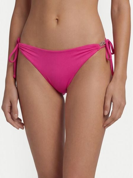 Guess Dół od bikini E6GO18 MC040 Różowy. Czerwone bikini Guess, z aplikacjami, z syntetyku. Za 199,99 zł.