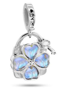 CHARM'S Srebrna zawieszka z cyrkoniami rozmiar: onesize. Niebieskie zawieszki CHARM'S, z cyrkonią, srebrne. Za 256,70 zł.