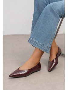 C'M Baleriny w kolorze bordowym rozmiar: 36. Czerwone balerinki C'M, bez wzorów, bez obcasa, bez zapięcia. Za 134,95 zł.