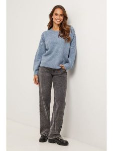 Soft Cashmere Sweter w kolorze szaroniebieskim rozmiar: 34/36. Niebieskie swetry oversize Soft Cashmere, bez wzorów, bez ramiączek. Za 152,99 zł.