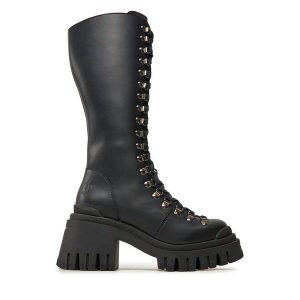 Kozaki Altercore. Czarne kozaki Altercore, bez wzorów, bez obcasa, na słupku, bez zapięcia. Za 799,99 zł.